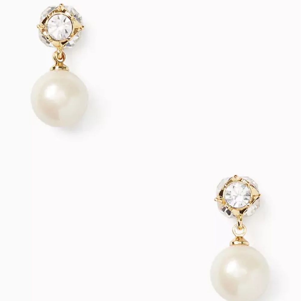 Kate Spade Pearl Earrings & Cubic Circonia - Picture 6 of 7